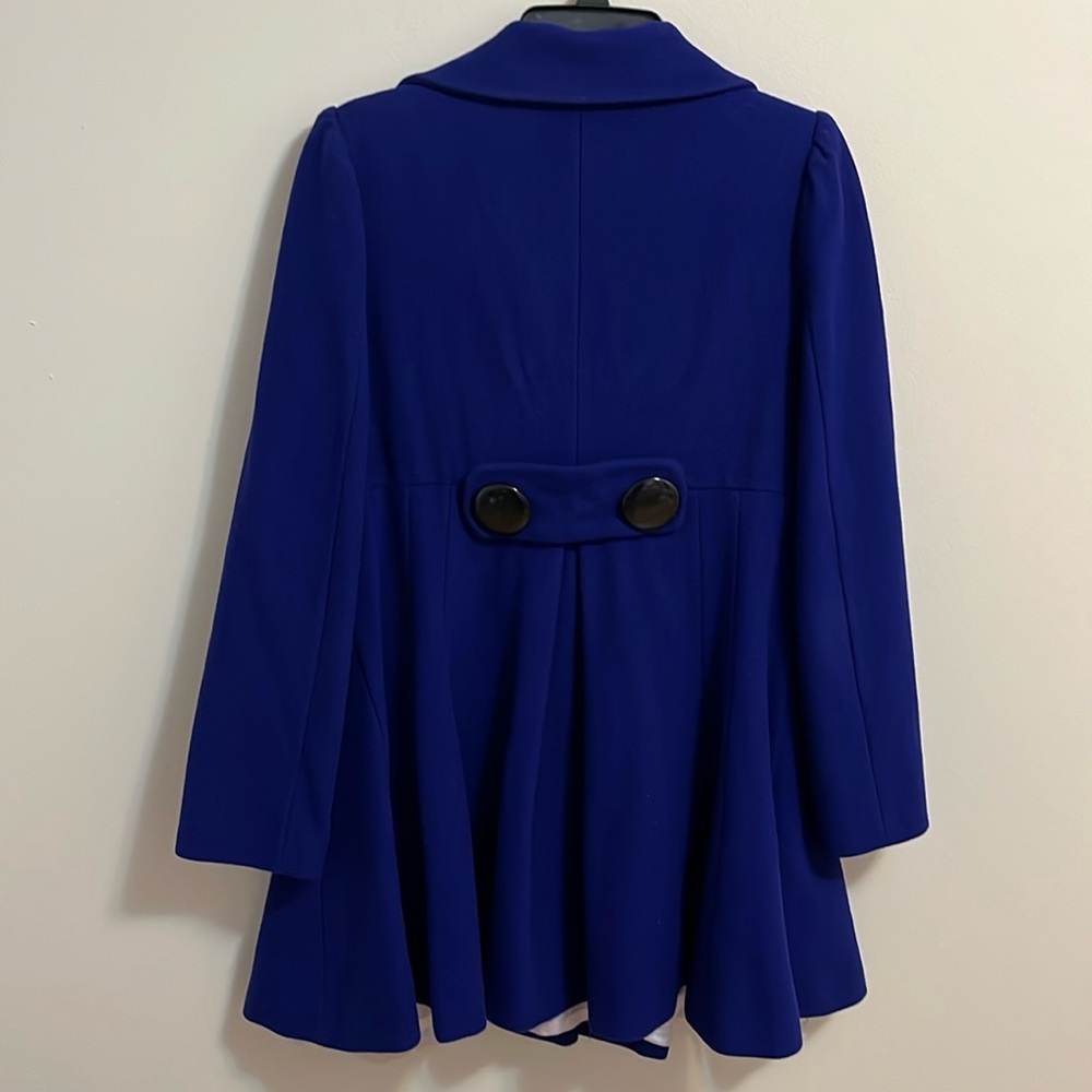 Laundry by Design coat women’s med/large purple wool fit & flare style old money - Picture 11 of 16